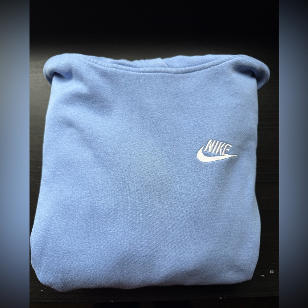 Nike Light Blue Crewneck Sweatshirt with Black Swoosh Tag